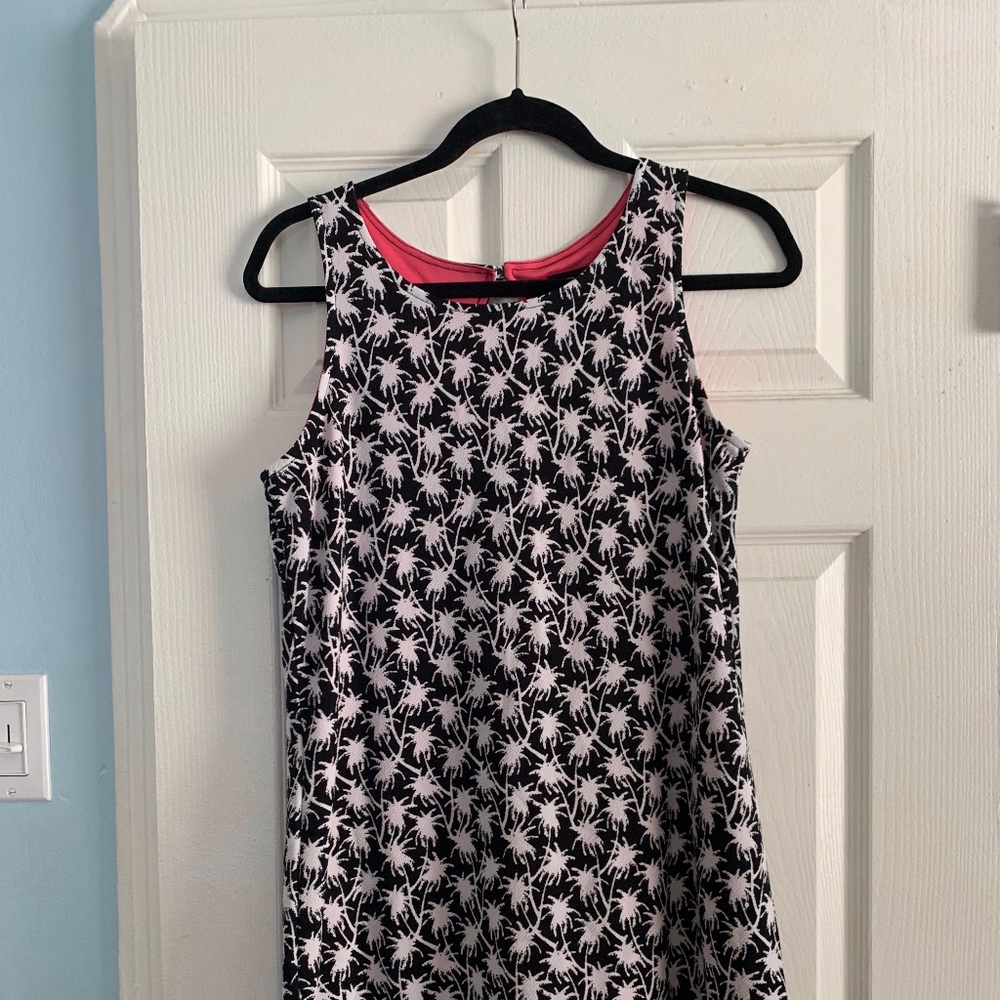 Bobeau Palm-Print Mini Dress